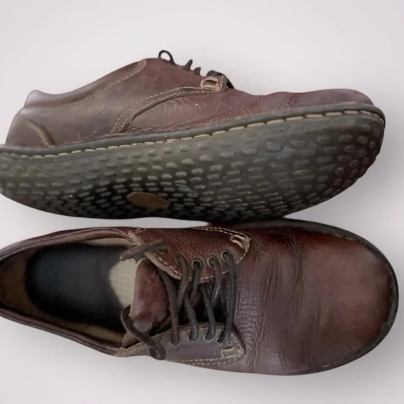 Born Brown Leather Lace Up Oxford Classic Comfort Shoes Women’s Size 9.5 - Picture 3 of 11